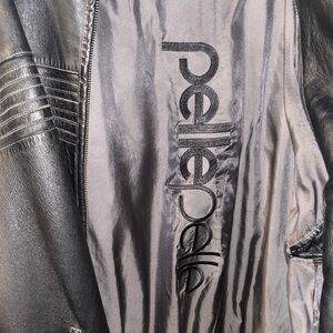 Pelle Pelle Black Leather Jacket with Logo